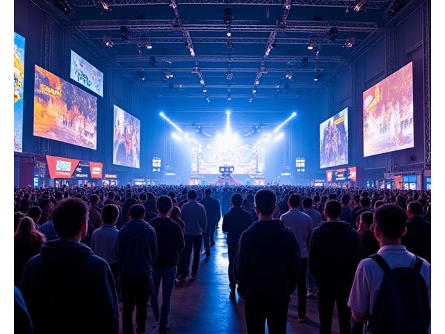 İzmir Gaming Festivali'nden bir sahne, kalabalık ve oyuncular