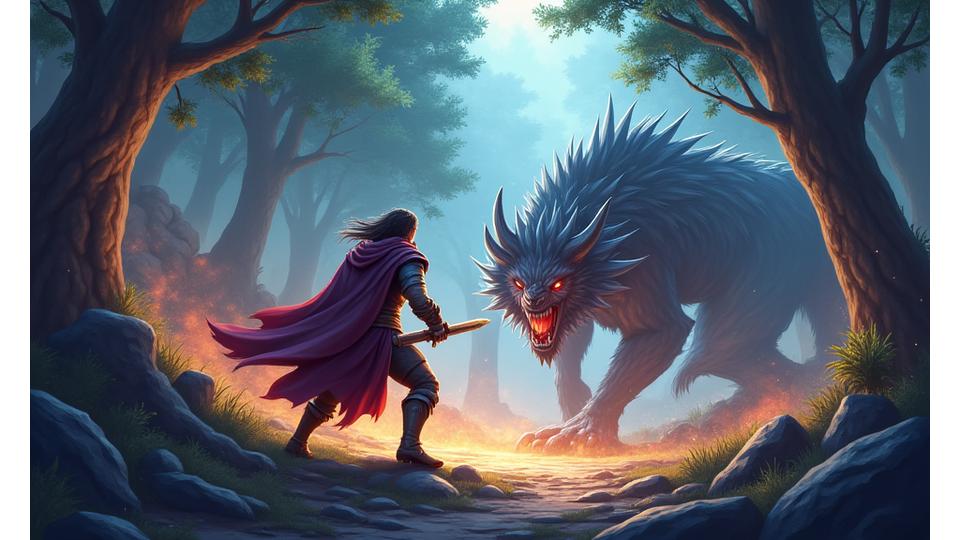 Mobil RPG oyunu tanıtım ekranı
