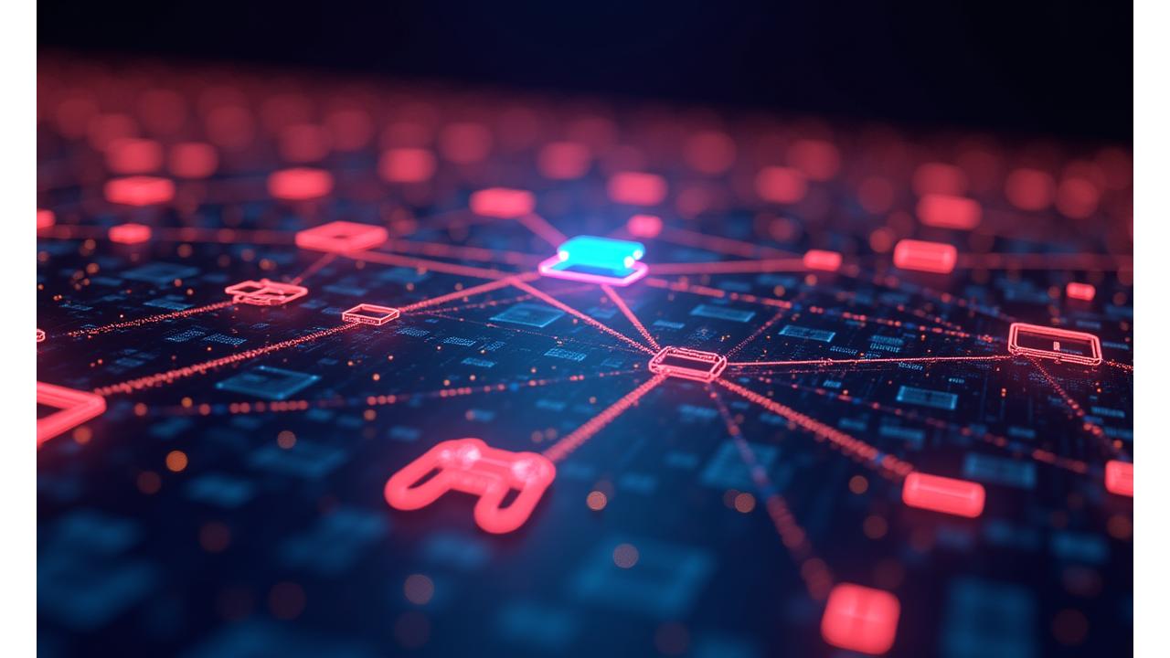 Çok sayıda oyuncunun eş zamanlı olarak farklı platformlarda oyun testi yaptığı, veri akışını gösteren dijital grafikler içeren dinamik bir sahne.